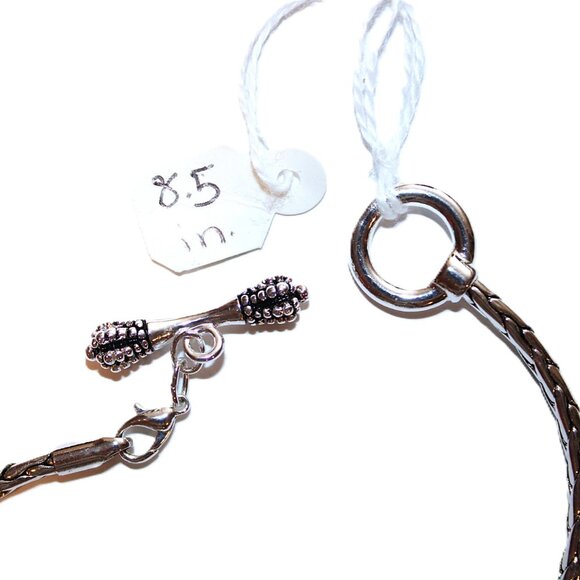 DaVinci Charm Bracelet 8.5" 9 Beads - RN Nurse Nursing School Diploma Silver CZ - Picture 3 of 4